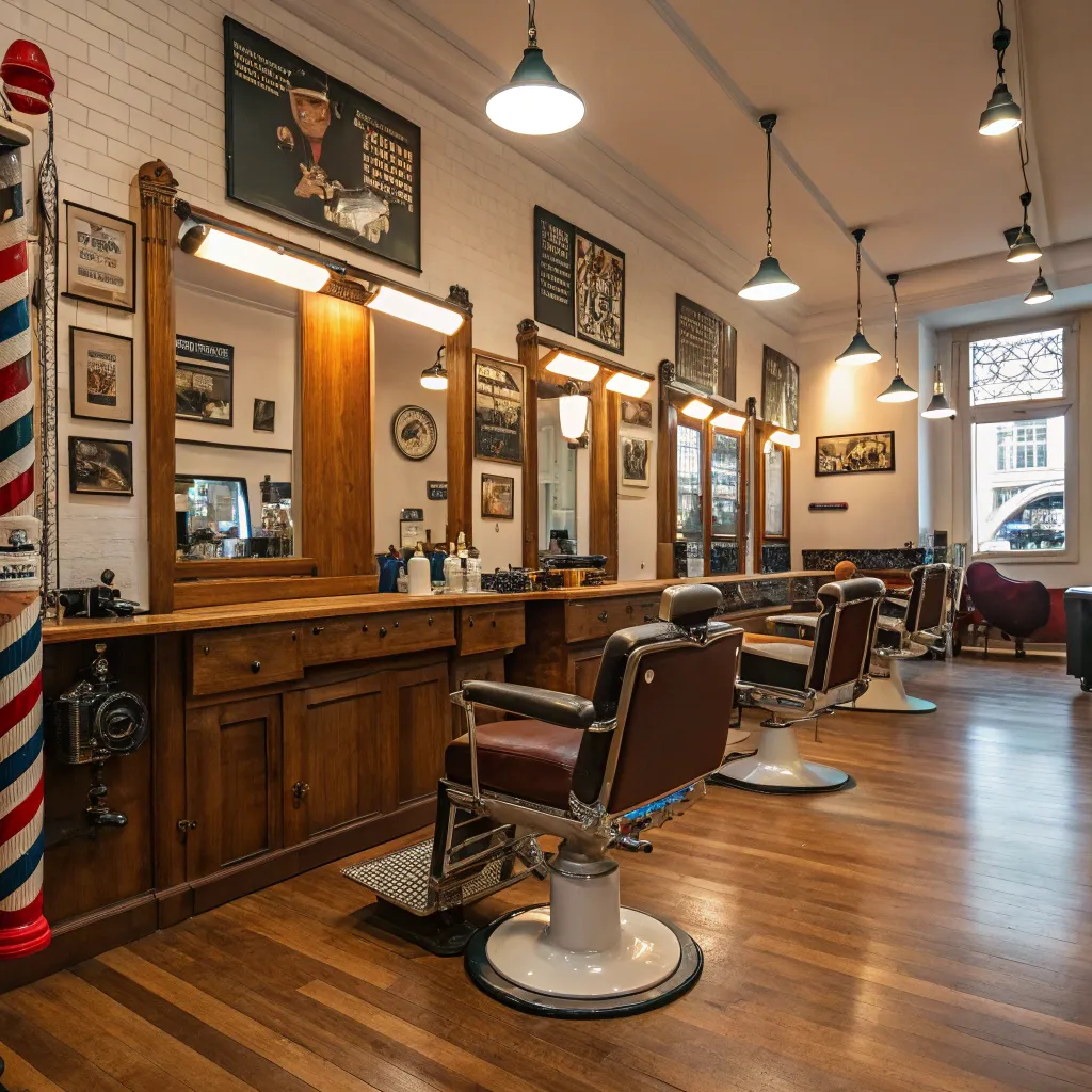 Interior of MALYTRIVEX Barbershop