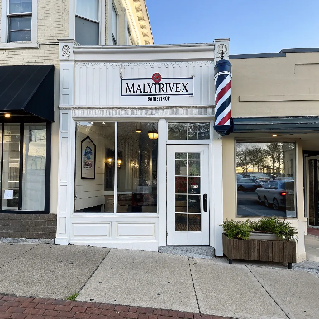 View of MALYTRIVEX Barbershop front exterior
